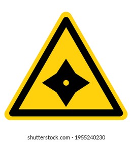 Ninja Throwing Stars Symbol Sign, Vektorgrafik, einzeln auf weißem Hintergrund Label. EPS10