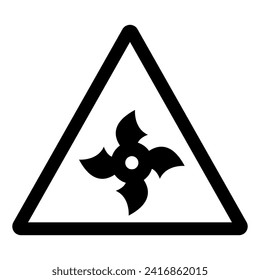 Ninja Throwing Stars Symbol Sign,Vector Illustration, Isolate On White Background Label. EPS10