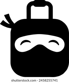 Ninja with travel theme for icon or logo vector design