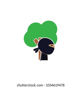 Ninja Tree Logo Icon Design