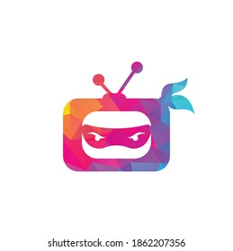 Diseño Del Icono Del Logo De Ninja Tv. icono de ninja tv 