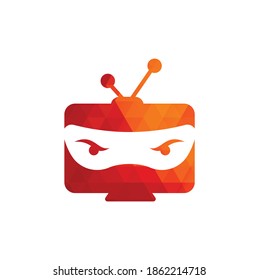 Diseño Del Icono Del Logo De Ninja Tv. icono de ninja tv 