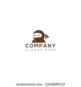 Diseño del logotipo de arte vector Ninja
