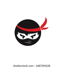Design-Vorlage für Ninja-Vektorillustration
