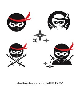 ninja vector icon illustration design template