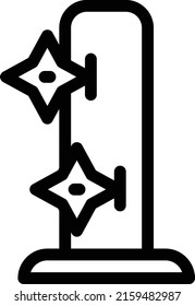 ninja Vector illustration on a transparent background. Premium quality symmbols. Thin line vector icons for concept and graphic design.
