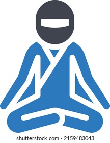 ninja    Vector illustration on a transparent background. Premium quality symmbols. Glyphs vector icons for concept and graphic design.