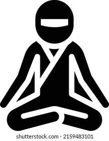 ninja    Vector illustration on a transparent background. Premium quality symmbols. Glyphs vector icons for concept and graphic design.
