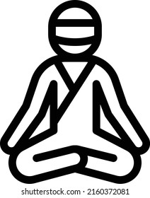 ninja Vector illustration on a transparent background. Premium quality symmbols. Thin line vector icons for concept and graphic design.