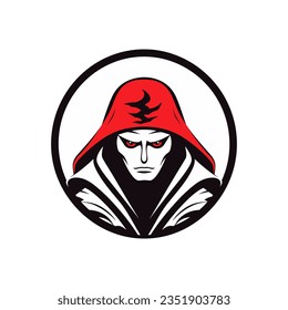Ninja, Vektorgrafik auf weißem Hintergrund