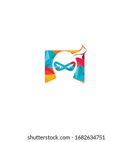 Ninja Vektorlogo-Design-Vorlage.