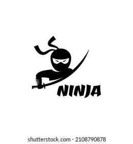 Ninja vector logo design template