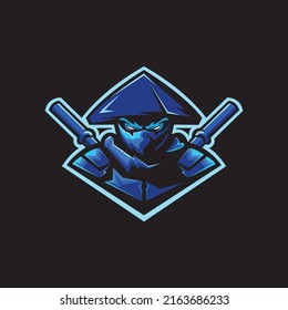 The Ninja Warrior Gaming Logo Templet Simple And Unique Design Free Vector File