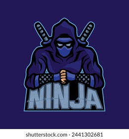 Ninja Warrior Gaming Mascot Logo