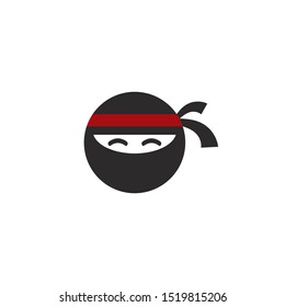 Ninja warrior icon. Simple black ninja logo illustration design