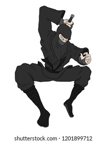 Ninja warrior illustration