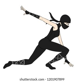 Ninja warrior illustration