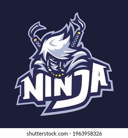 Ninja warrior mascot logo. Logo for esport, gaming and sport.