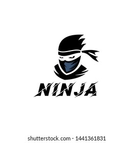 Ninja warrior mascot logo vector
