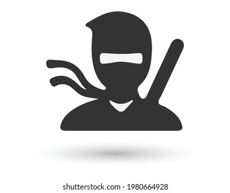 Ninja warrior mascot logo vector