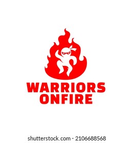 Ilustración de vectores con el logotipo de Ninja Warrior On Fire