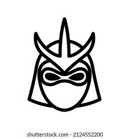Ninja warrior sign. Outline or linear icon.