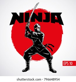 playful and fun ninja illustration for body scan 5334541 Vector Art at  Vecteezy