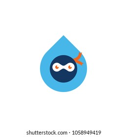 Ninja Water Logo Icon Design