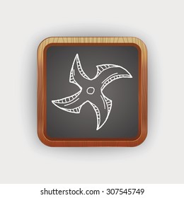 ninja weapon doodle