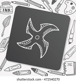 ninja weapon doodle