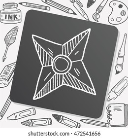 ninja weapon doodle