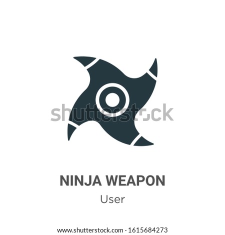Ninja weapon glyph icon vector on white background. Flat vector ninja weapon icon symbol sign from modern user collection for mobile concept and web apps design.