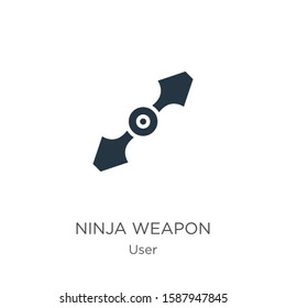 Ninja weapon icon vector. Trendy flat ninja weapon icon from user collection isolated on white background. Vector illustration can be used for web and mobile graphic design, logo, eps10