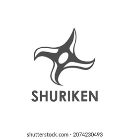 Ninja Weapon Logo Design Vector