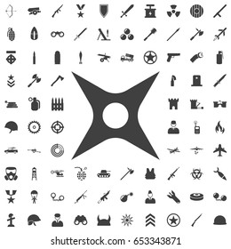 ninja weapon star icon. Set of weapon icons