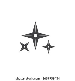 diseño gráfico de iconos de vectores de armas ninja