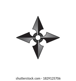 logotipo vectorial de armas ninja y símbolo 