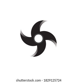 logotipo vectorial de armas ninja y símbolo 