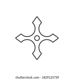 logotipo vectorial de armas ninja y símbolo 