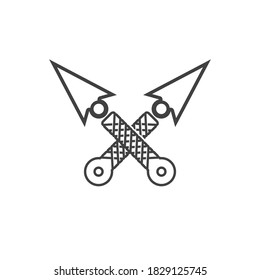 ninja weapons vector logo and symbol 