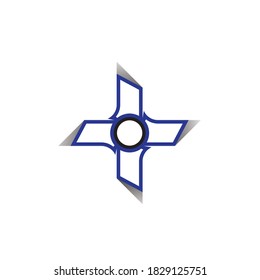 Ninja-Waffen-Vektorlogo und Symbol 