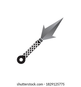 logotipo vectorial de armas ninja y símbolo 