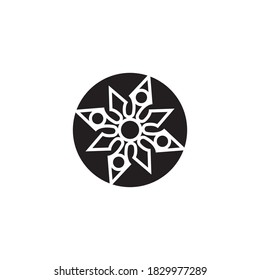 ninja weapons vector logo and symbol 