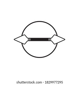 logotipo vectorial de armas ninja y símbolo 