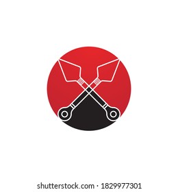 ninja weapons vector logo and symbol 