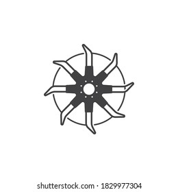 logotipo vectorial de armas ninja y símbolo 