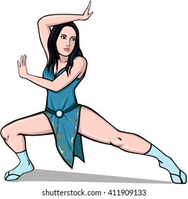 Ninja-girl in blue