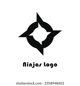 Logo de Ninjas para marcas frescas y lucha.