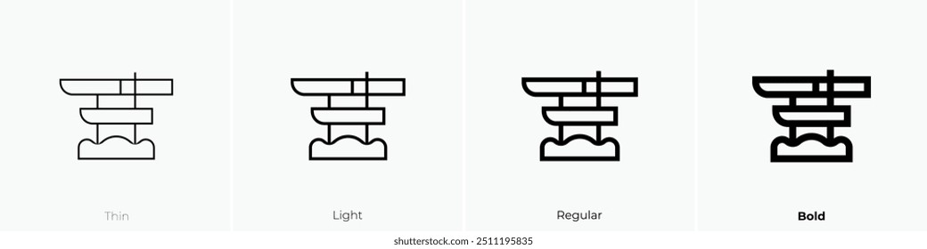 ninjato icon. Thin, Light Regular And Bold style design isolated on white background