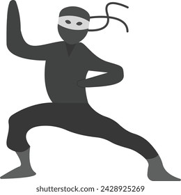 Icono de ninjutsu imagen vectorial. Adecuado para aplicaciones móviles, aplicaciones web y medios de impresión.